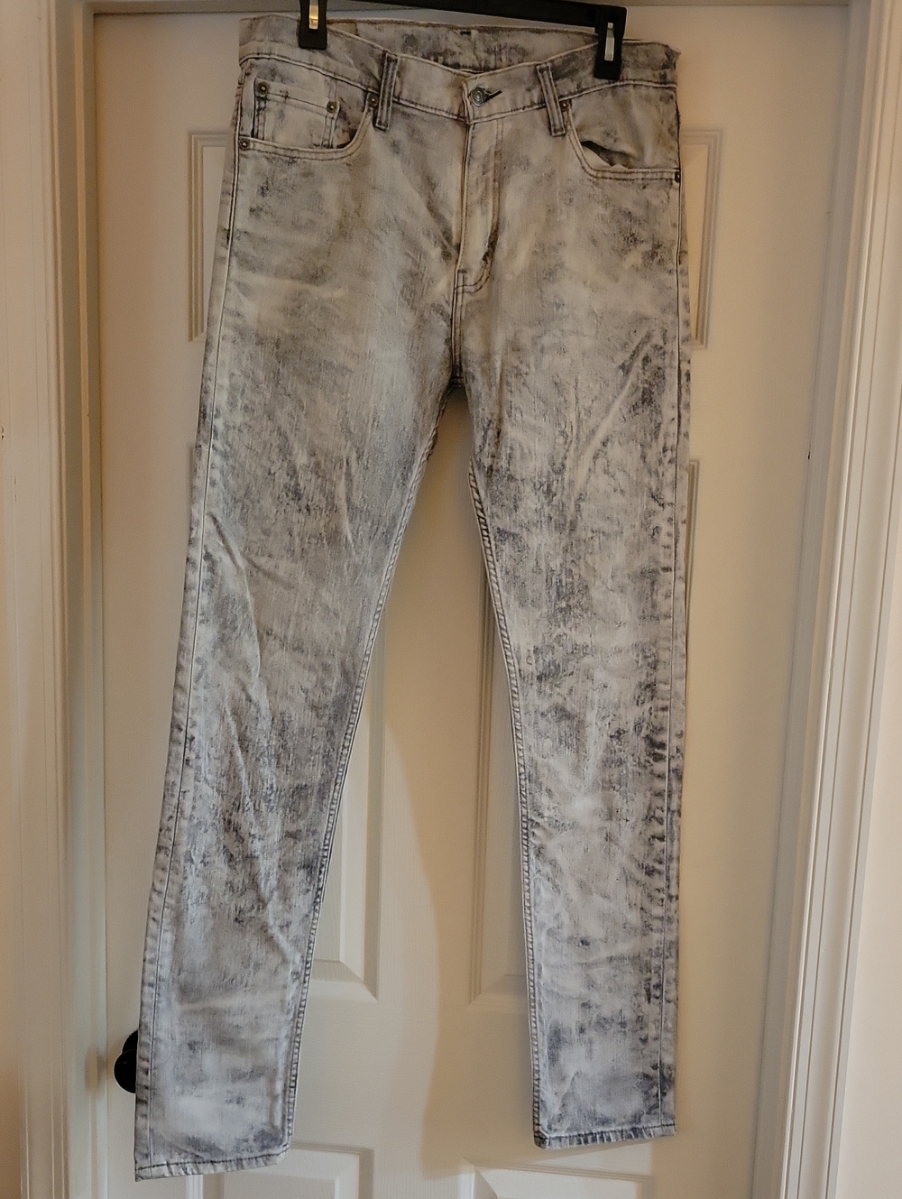 Levi's Men's White Acid-Wash Levi's 508 Jeans